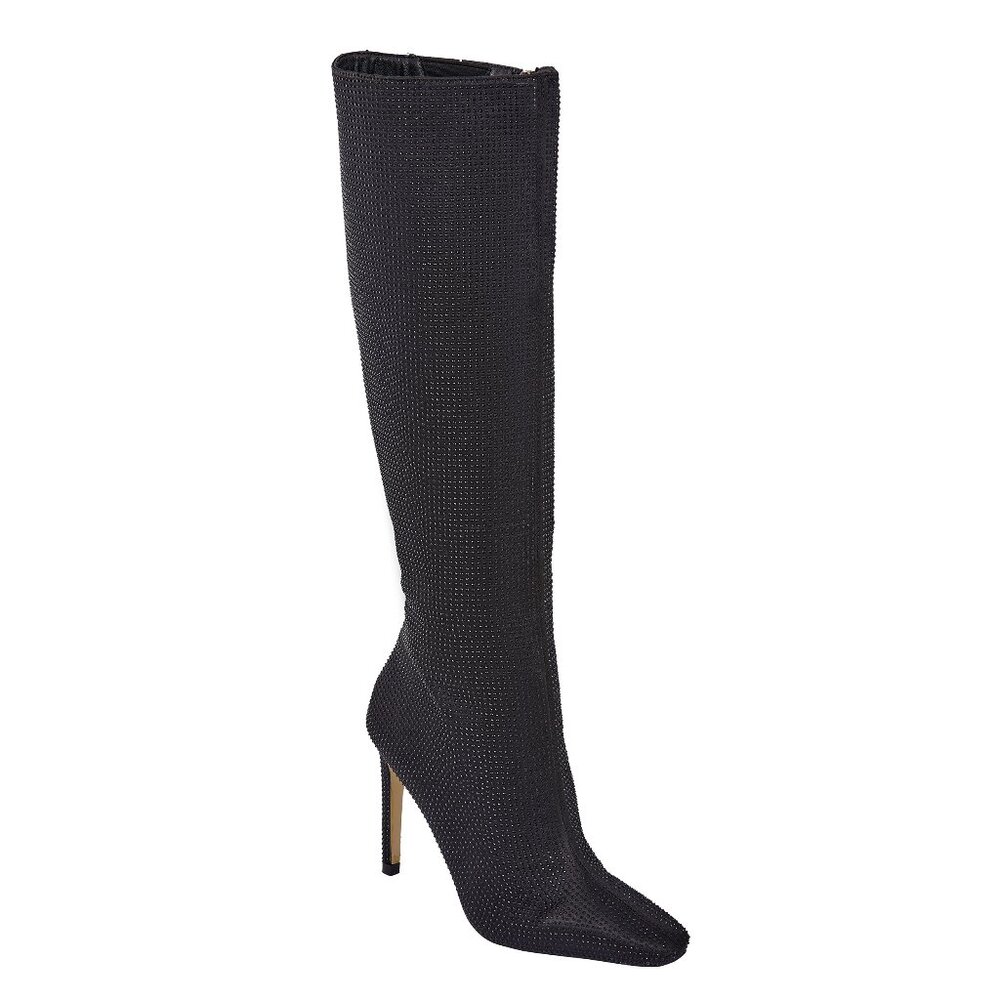Stylish Modern Fashion Knee High Heel Stilleto Pointy Black Boots